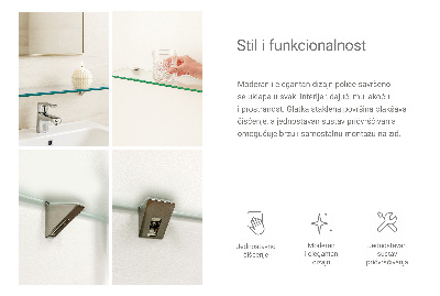 Raft din sticlă Semitransparentă