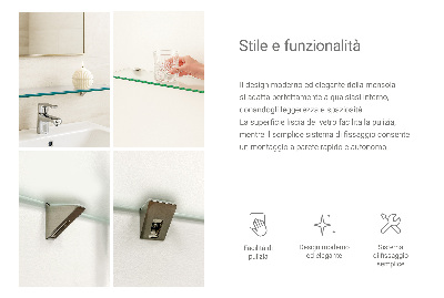 Raft din sticlă Semitransparentă