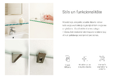 Raft din sticlă Semitransparentă