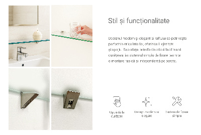 Raft din sticlă Semitransparentă