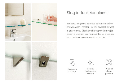 Raft din sticlă Semitransparentă