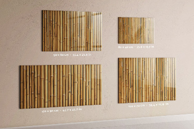 Tablă magnetică din sticla Bețe de bambus