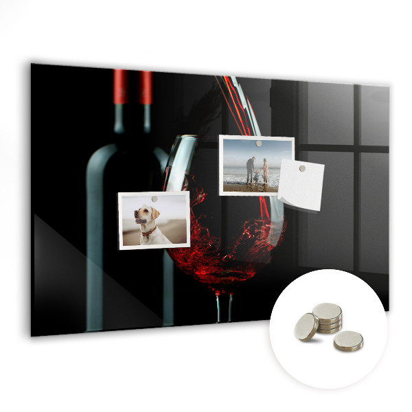 Tablă magnetică pentru magneti O sticla de vin