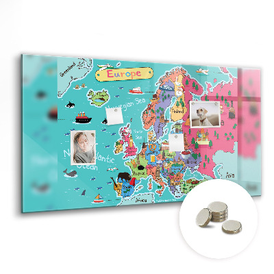 Tablă magnetică copii Harta europei