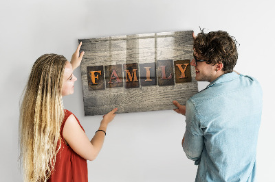Tablă magnetică Inscripția familiei