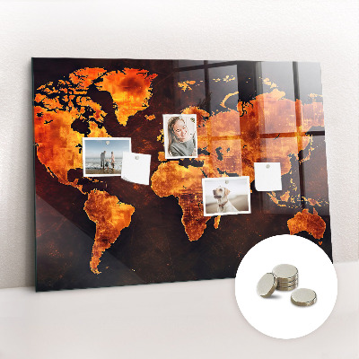 Tablă magnetică copii Harta lumii
