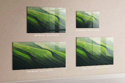 Tablă magnetică pentru perete Câmpuri verzi abstracte