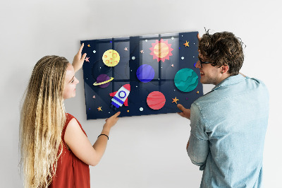 Tablă cu magneti pentru copii Cosmosul copiilor