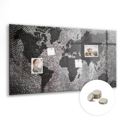 Tablă magnetică copii Harta lumii concrete