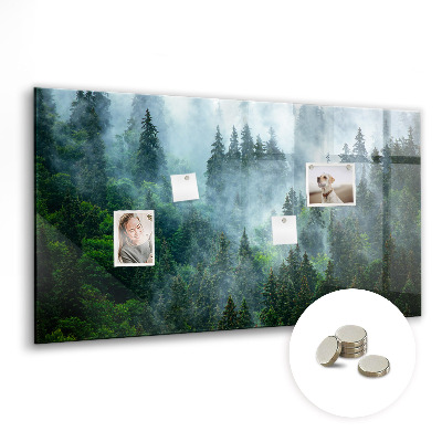 Tablă magnetică pentru perete Pădure cețoasă