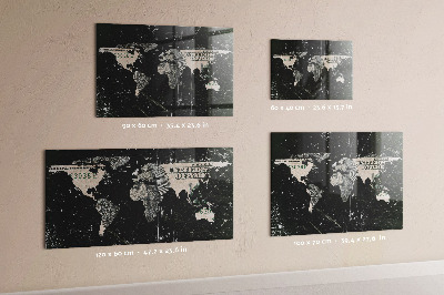 Tablă magnetică copii Harta lumii dolari