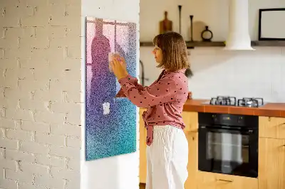 Tablă de desenat magnetică cu model abstracție în gradient