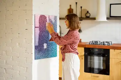Tablă de desenat magnetică cu model abstracție în gradient