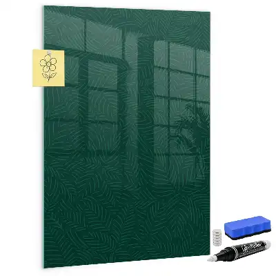 Tablă magnetică pentru scris cu model de frunze liniare