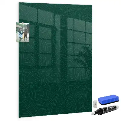 Tablă magnetică pentru scris cu model de frunze liniare