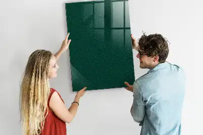Tablă magnetică pentru scris cu model de frunze liniare