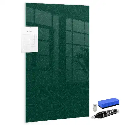 Tablă magnetică pentru scris cu model de frunze liniare