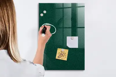 Tablă magnetică pentru scris cu model de frunze liniare