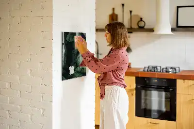 Tablă magnetică pentru scris cu model junglă de frunze de plante