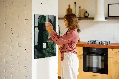 Tablă magnetică pentru scris cu model junglă de frunze de plante