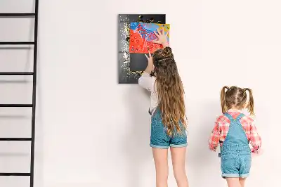 Tablă magnetică de desenat cu confeti aurii