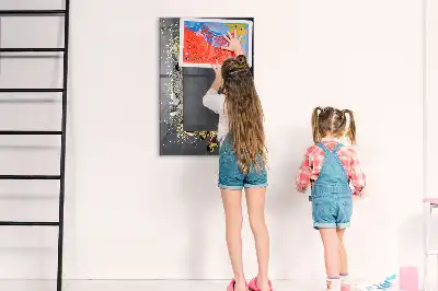 Tablă magnetică de desenat cu confeti aurii