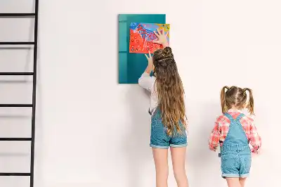 Tablă magnetică de desenat model cu abstracție geometrică