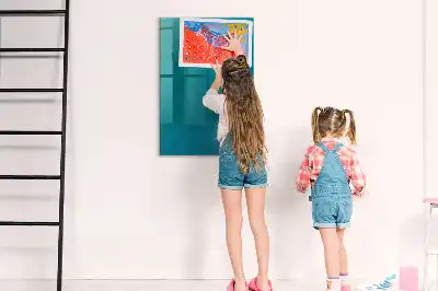 Tablă magnetică de desenat model cu abstracție geometrică