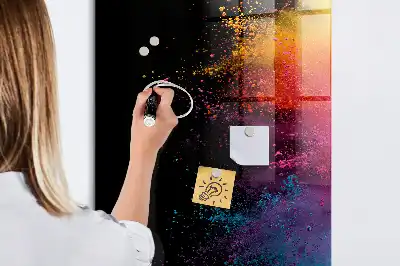 Tablă magnetică pentru scris pudră colorată