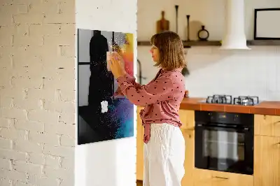 Tablă magnetică pentru scris pudră colorată