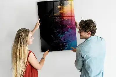 Tablă magnetică pentru scris pudră colorată