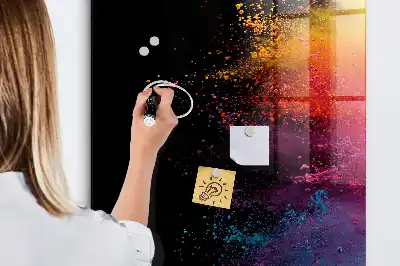 Tablă magnetică pentru scris pudră colorată