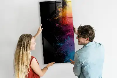 Tablă magnetică pentru scris pudră colorată
