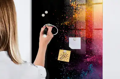 Tablă magnetică pentru scris pudră colorată