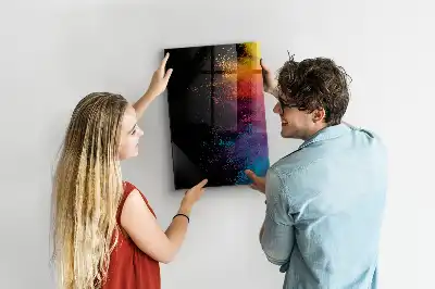 Tablă magnetică pentru scris pudră colorată