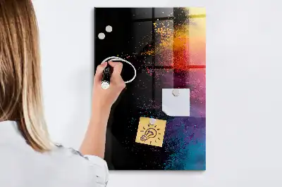 Tablă magnetică pentru scris pudră colorată
