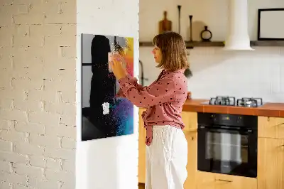 Tablă magnetică pentru scris pudră colorată