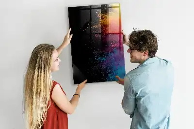 Tablă magnetică pentru scris pudră colorată