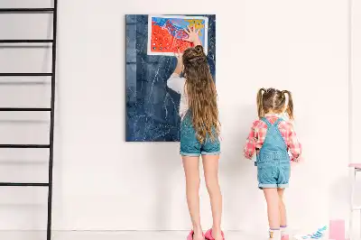 Tablă magnetică de desenat cu model de marmură decorativă