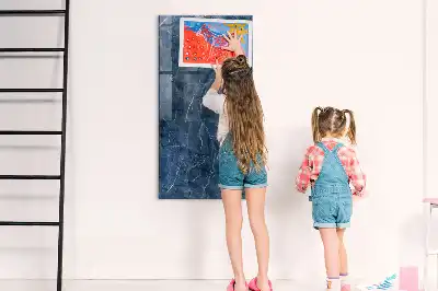 Tablă magnetică de desenat cu model de marmură decorativă