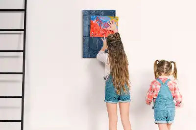 Tablă magnetică de desenat cu model de marmură decorativă