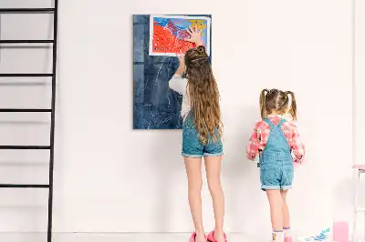 Tablă magnetică de desenat cu model de marmură decorativă