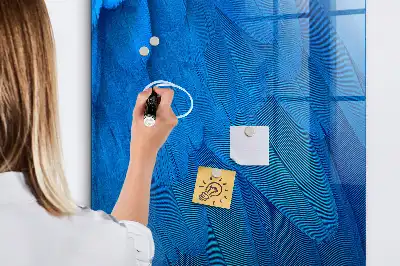 Tablă magnetică pentru scris model cu design de pene de pasăre