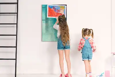 Tablă de desenat magnetică cu model abstracție marină