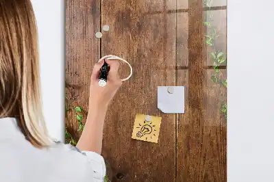 Tablă de desenat magnetică din lemn rustic