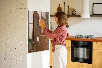 Tablă de desenat magnetică din lemn rustic