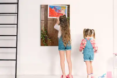 Tablă de desenat magnetică din lemn rustic
