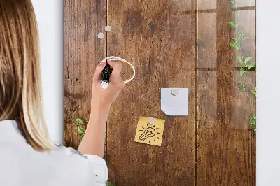 Tablă de desenat magnetică din lemn rustic