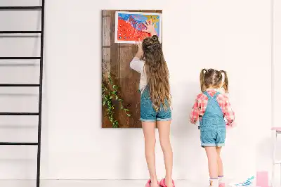 Tablă de desenat magnetică din lemn rustic