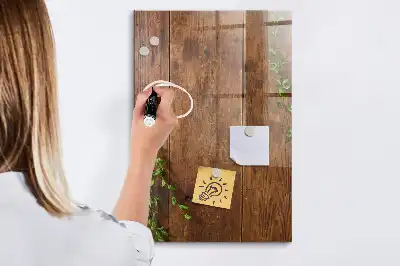 Tablă de desenat magnetică din lemn rustic
